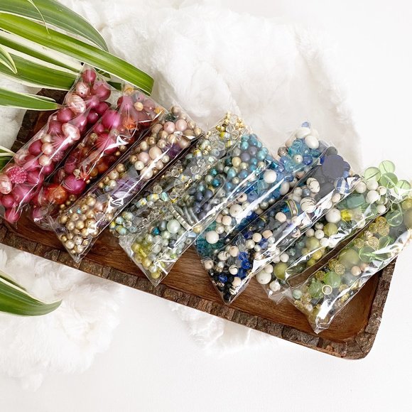 Bag of Beads Jewelry Making Bead Soup Crafts DIY Beading Boho Mixed Eclectic - Picture 2 of 12